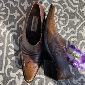 💋 Matisse Western leather ankle bootie vintage brown